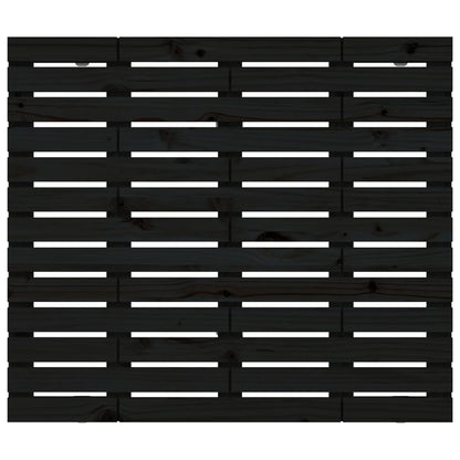 Wand-Kopfteil Schwarz 81x3x91,5 cm Massivholz Kiefer - Pazzar.ch