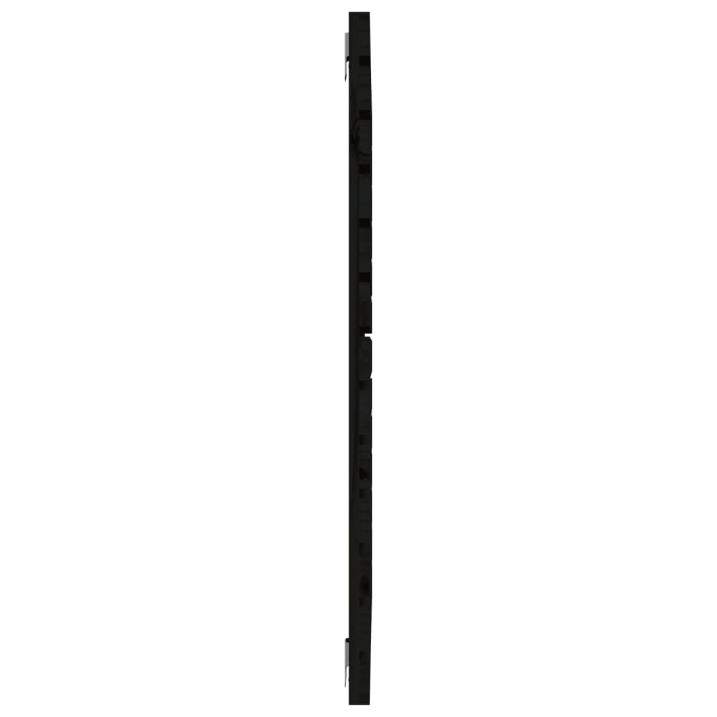 Wand-Kopfteil Schwarz 81x3x91,5 cm Massivholz Kiefer