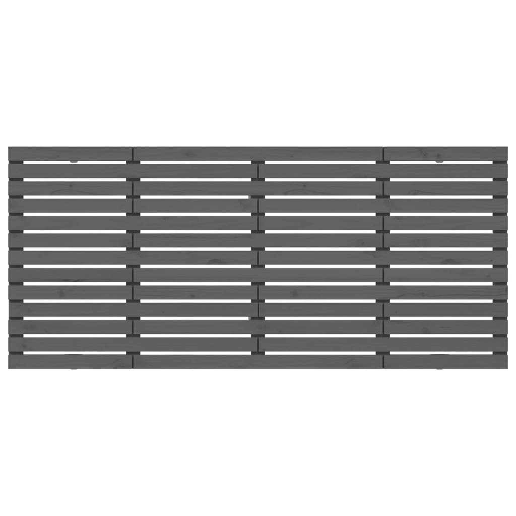 Wand-Kopfteil Grau 166x3x91,5 cm Massivholz Kiefer