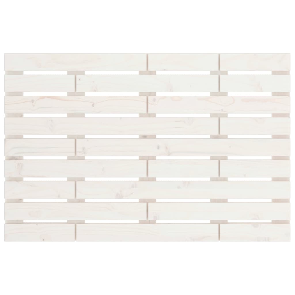 Wand-Kopfteil Weiß 106x3x63 cm Massivholz Kiefer