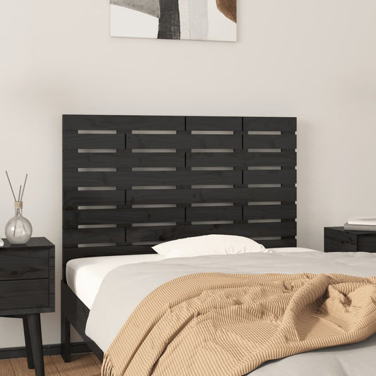 Wand-Kopfteil Schwarz 106x3x63 cm Massivholz Kiefer - Pazzar.ch