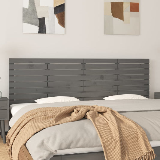Wand-Kopfteil Grau 206x3x63 cm Massivholz Kiefer - Pazzar.ch