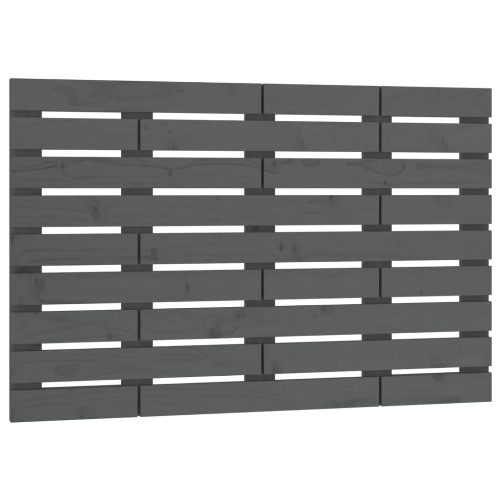 Wand-Kopfteil Grau 96x3x63 cm Massivholz Kiefer