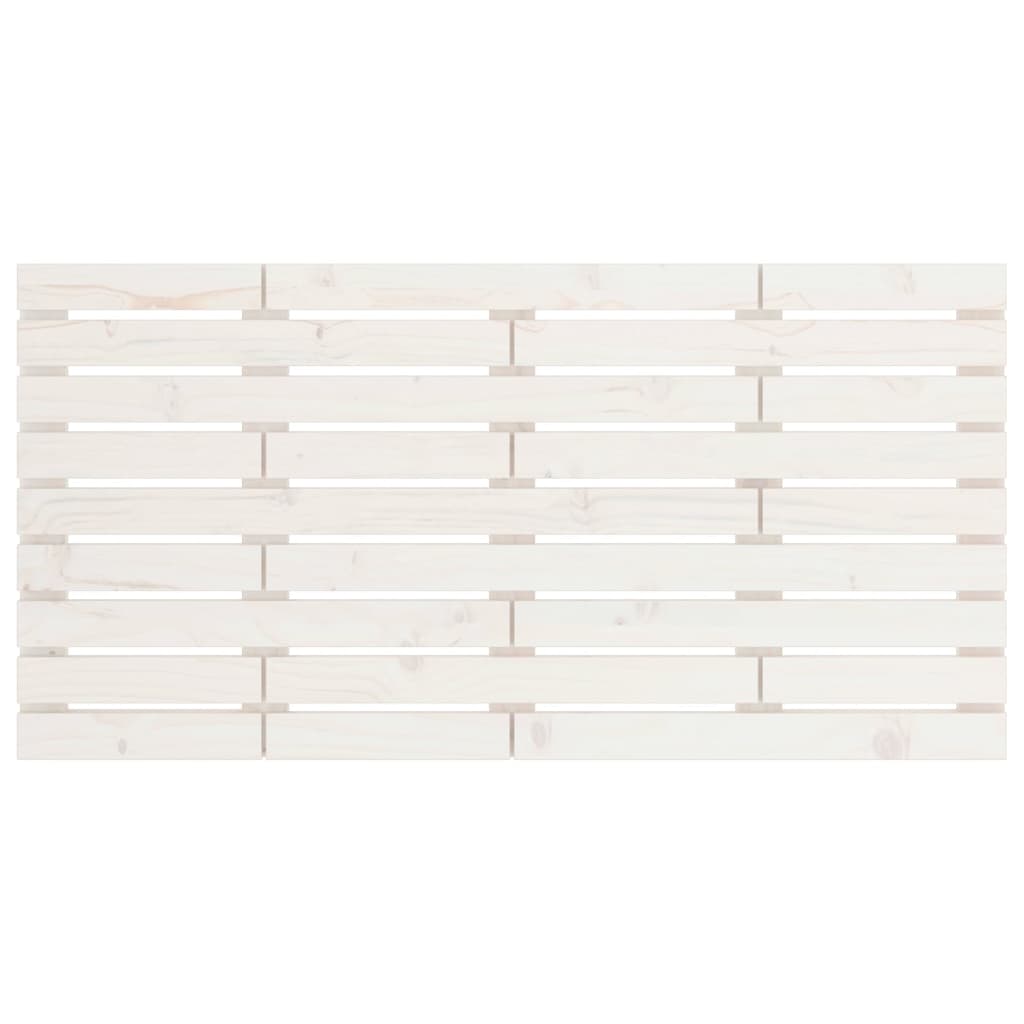 Wand-Kopfteil Weiß 126x3x63 cm Massivholz Kiefer