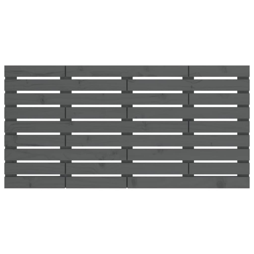 Wand-Kopfteil Grau 126x3x63 cm Massivholz Kiefer - Pazzar.ch