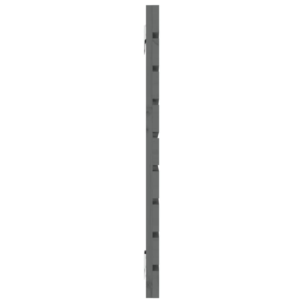 Wand-Kopfteil Grau 126x3x63 cm Massivholz Kiefer