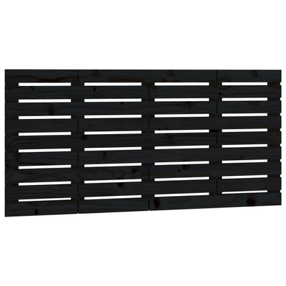 Wand-Kopfteil Schwarz 126x3x63 cm Massivholz Kiefer - Pazzar.ch