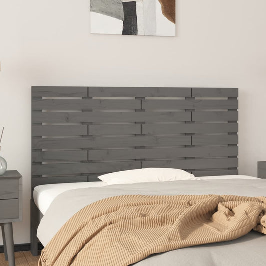 Wand-Kopfteil Grau 146x3x63 cm Massivholz Kiefer - Pazzar.ch