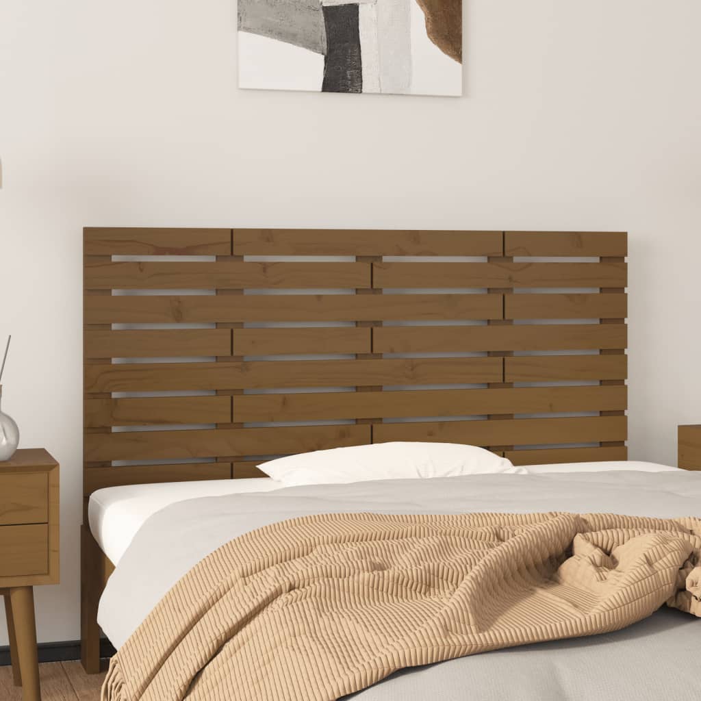 Wand-Kopfteil Honigbraun 156x3x63 cm Massivholz Kiefer - Pazzar.ch