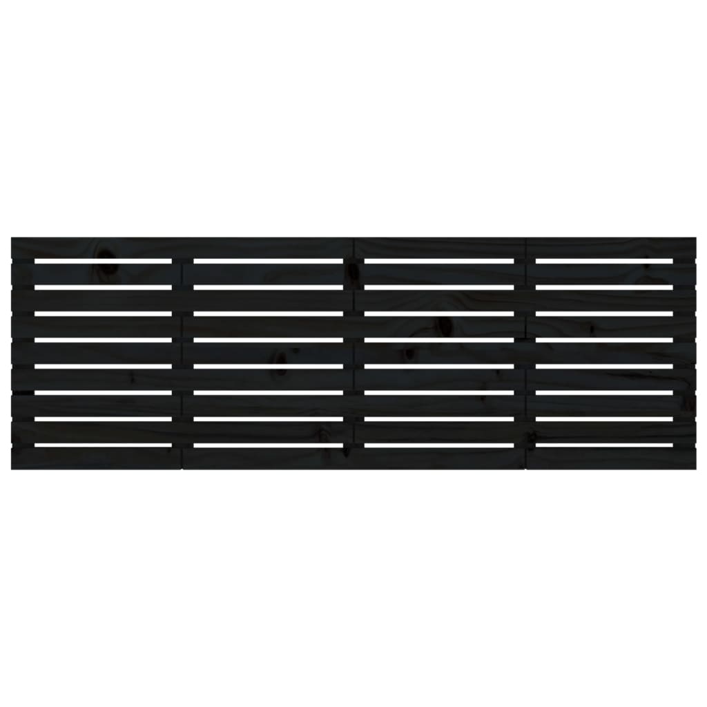 Wand-Kopfteil Schwarz 166x3x63 cm Massivholz Kiefer - Pazzar.ch