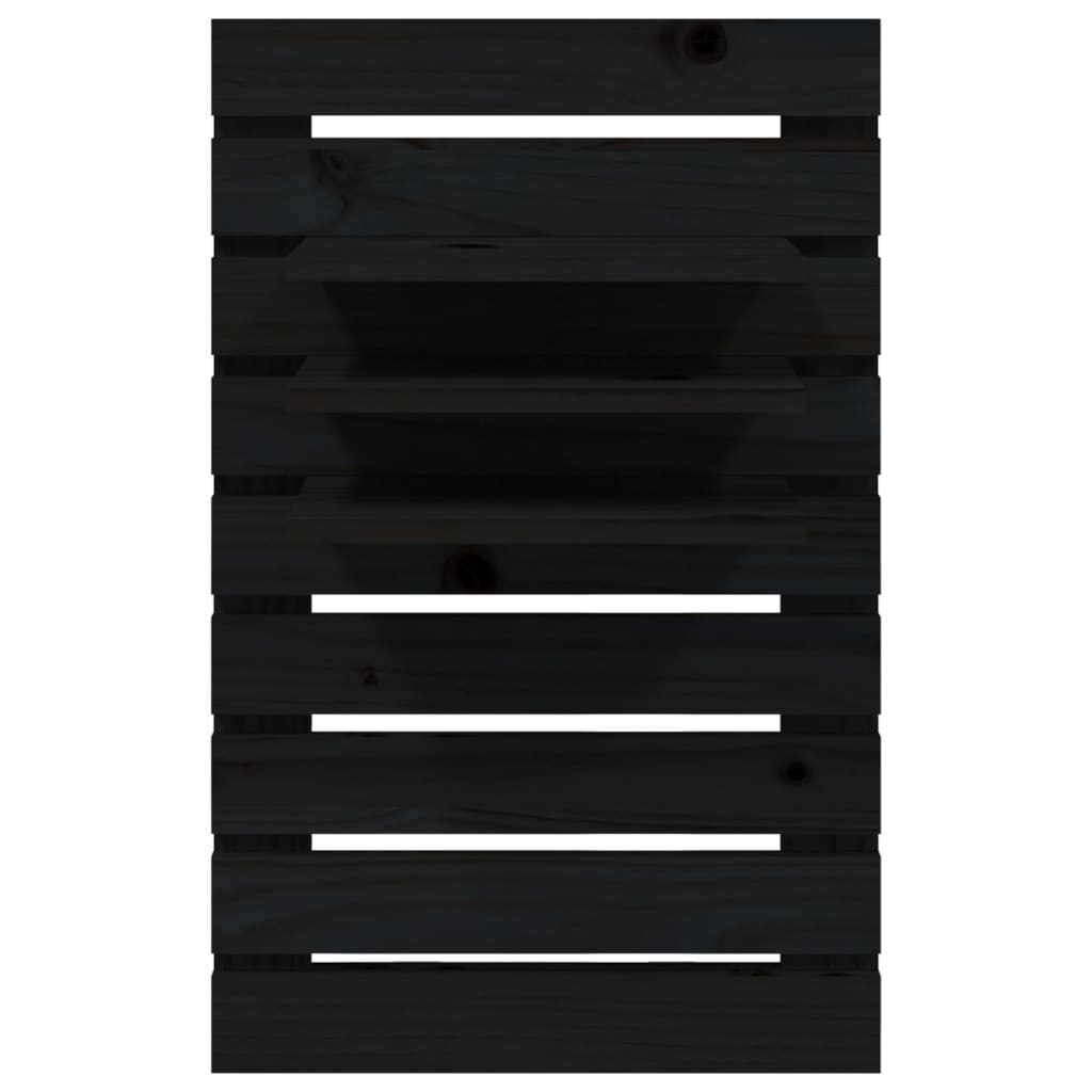 Wand-Nachttische 2 Stk. Schwarz Massivholz Kiefer - Pazzar.ch