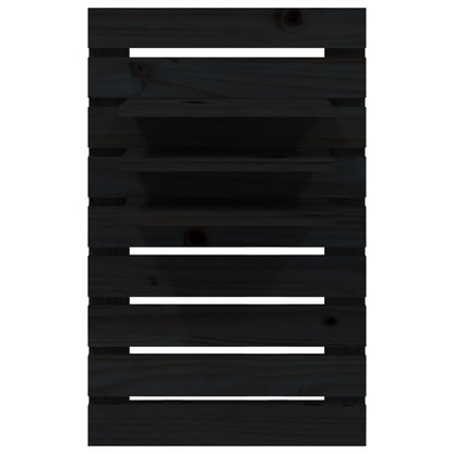 Wand-Nachttische 2 Stk. Schwarz Massivholz Kiefer - Pazzar.ch