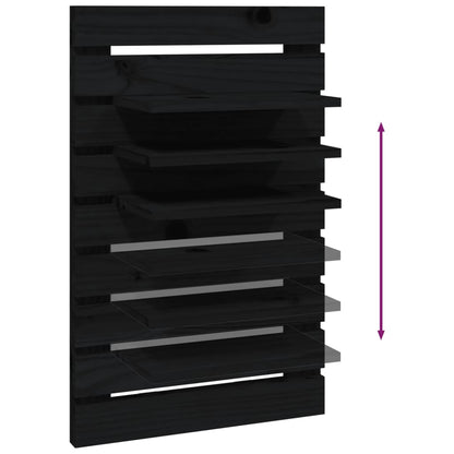 Wand-Nachttische 2 Stk. Schwarz Massivholz Kiefer - Pazzar.ch