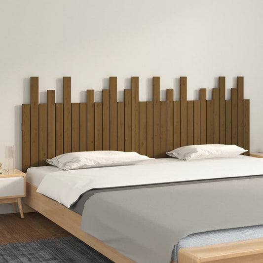 Wand-Kopfteil Honigbraun 204x3x80 cm Massivholz Kiefer - Pazzar.ch