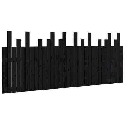 Wand-Kopfteil Schwarz 204x3x80 cm Massivholz Kiefer - Pazzar.ch