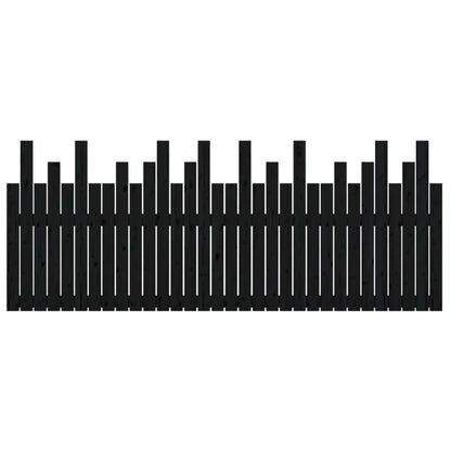 Wand-Kopfteil Schwarz 204x3x80 cm Massivholz Kiefer - Pazzar.ch