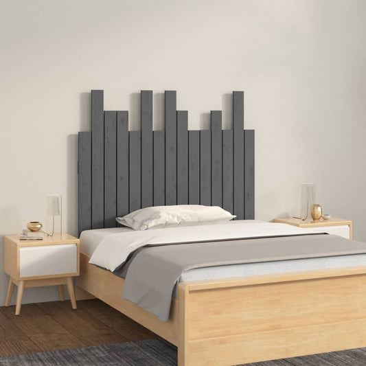 Wand-Kopfteil Grau 95,5x3x80 cm Massivholz Kiefer - Pazzar.ch