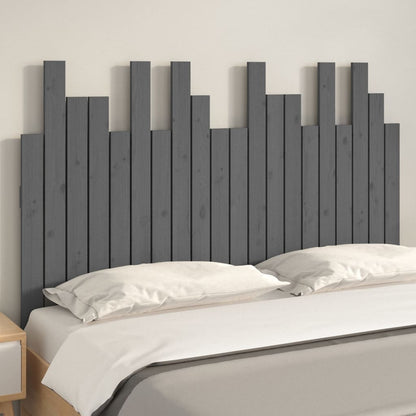Wand-Kopfteil Grau 127,5x3x80 cm Massivholz Kiefer - Pazzar.ch