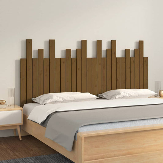 Wand-Kopfteil Honigbraun 159,5x3x80 cm Massivholz Kiefer - Pazzar.ch