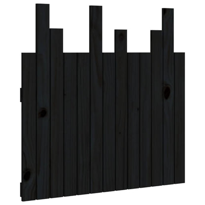 Wand-Kopfteil Schwarz 82,5x3x80 cm Massivholz Kiefer - Pazzar.ch