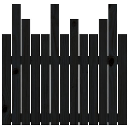 Wand-Kopfteil Schwarz 82,5x3x80 cm Massivholz Kiefer - Pazzar.ch