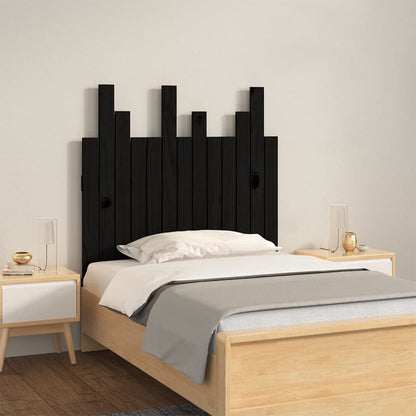 Wand-Kopfteil Schwarz 82,5x3x80 cm Massivholz Kiefer - Pazzar.ch