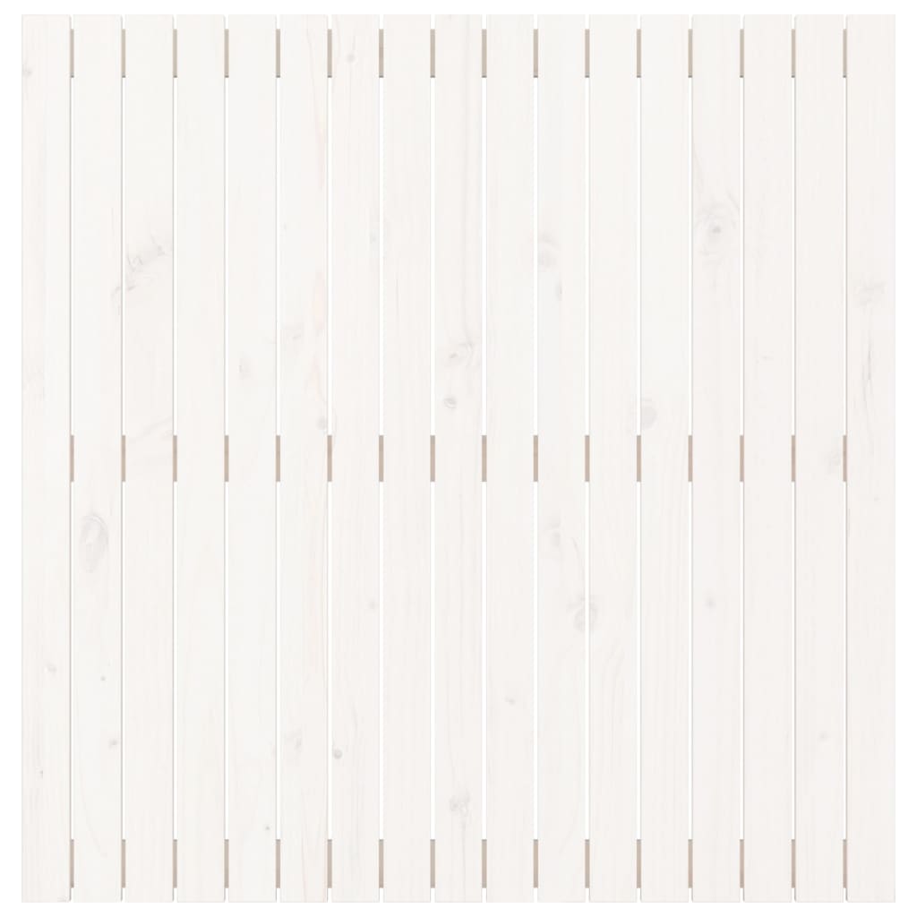 Wand-Kopfteil Weiß 108x3x110 cm Massivholz Kiefer