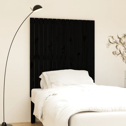 Wand-Kopfteil Schwarz 95,5x3x110 cm Massivholz Kiefer - Pazzar.ch