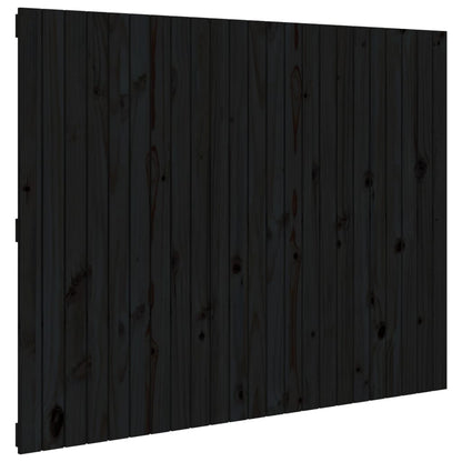 Wand-Kopfteil Schwarz 146,5x3x110 cm Massivholz Kiefer - Pazzar.ch