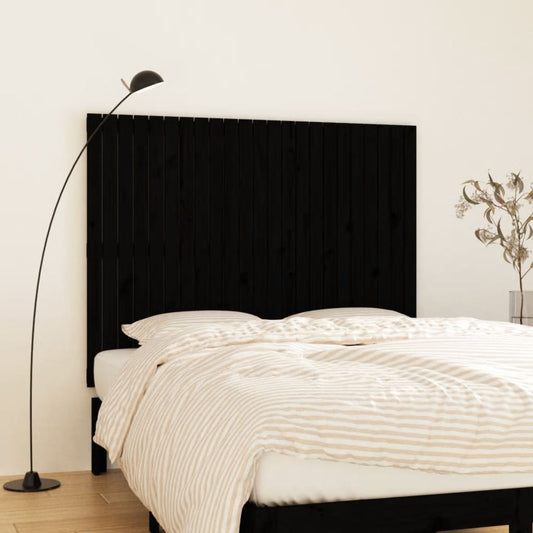 Wand-Kopfteil Schwarz 146,5x3x110 cm Massivholz Kiefer - Pazzar.ch