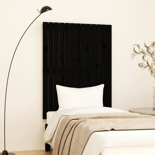 Wand-Kopfteil Schwarz 82,5x3x110 cm Massivholz Kiefer - Pazzar.ch