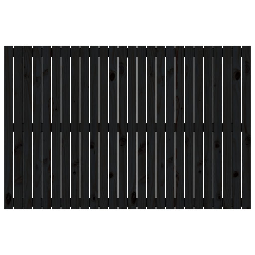 Wand-Kopfteil Schwarz 166x3x110 cm Massivholz Kiefer