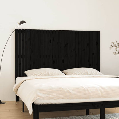 Wand-Kopfteil Schwarz 185x3x110 cm Massivholz Kiefer - Pazzar.ch