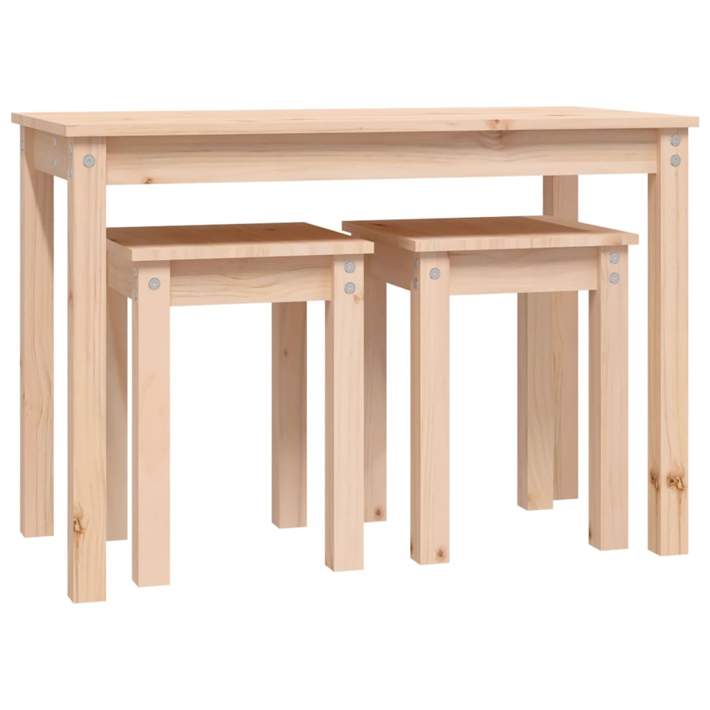 Satztische 3 Stk. Massivholz Kiefer - Pazzar.ch