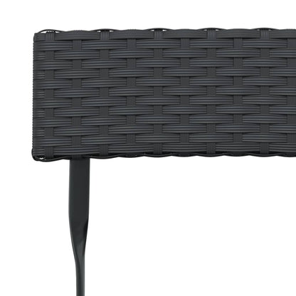Bistrostühle 2 Stk. Klappbar Schwarz Poly Rattan und Stahl - Pazzar.ch