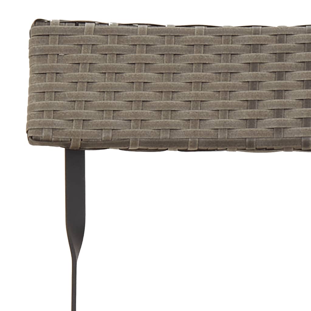 3-tlg. Bistro-Set Klappbar Grau Poly Rattan - Pazzar.ch