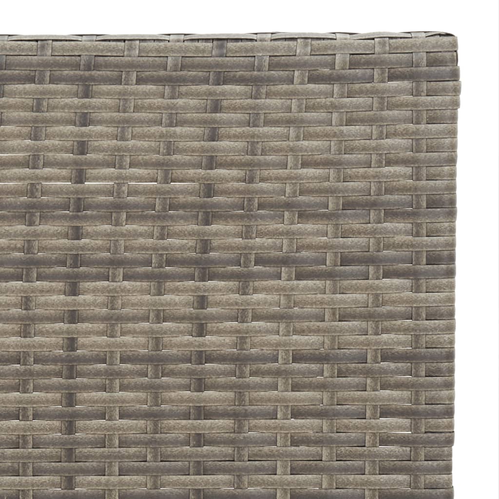 3-tlg. Bistro-Set Klappbar Grau Poly Rattan