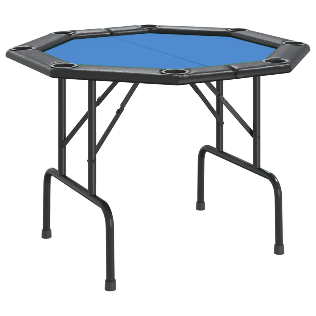 Pokertisch Klappbar 8 Spieler Blau 108x108x75 cm - Pazzar.ch