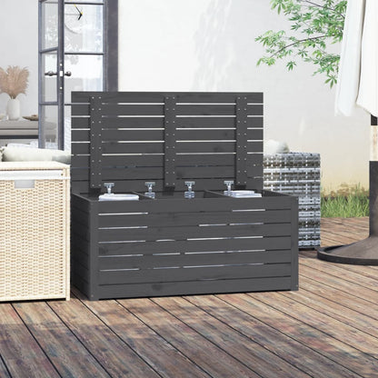 Gartenbox Grau 101x50,5x46,5 cm Massivholz Kiefer - Pazzar.ch