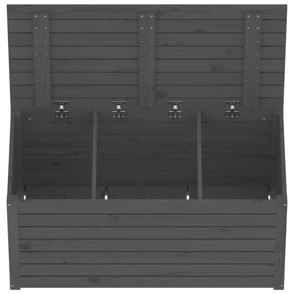 Gartenbox Grau 101x50,5x46,5 cm Massivholz Kiefer - Pazzar.ch
