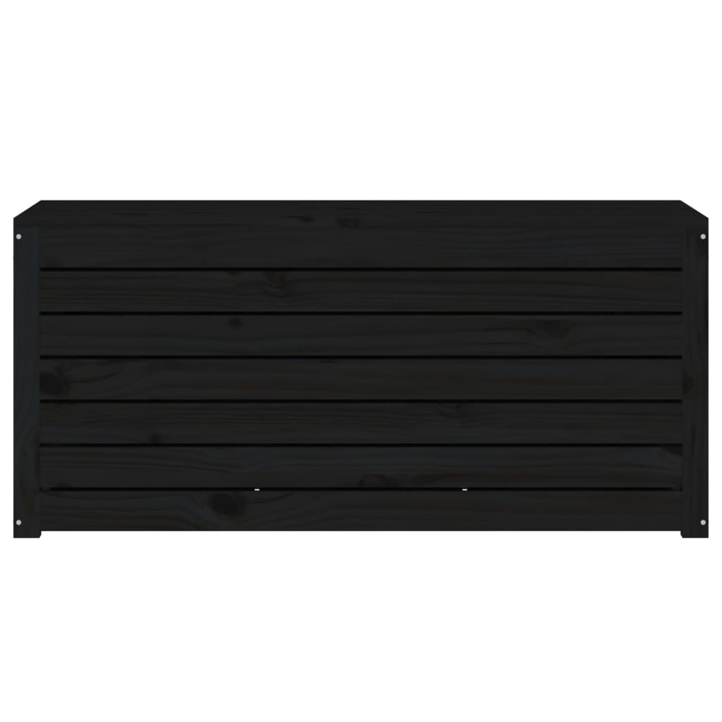 Gartenbox Schwarz 101x50,5x46,5 cm Massivholz Kiefer - Pazzar.ch
