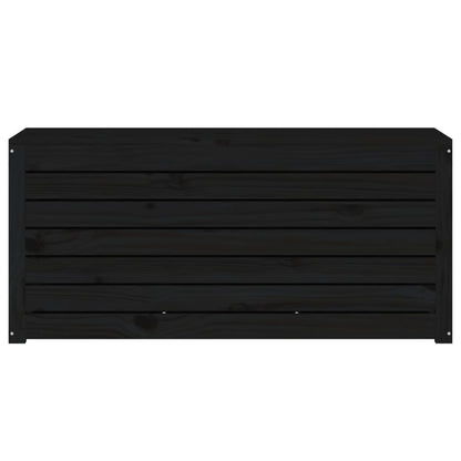 Gartenbox Schwarz 101x50,5x46,5 cm Massivholz Kiefer - Pazzar.ch
