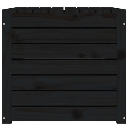 Gartenbox Schwarz 101x50,5x46,5 cm Massivholz Kiefer - Pazzar.ch