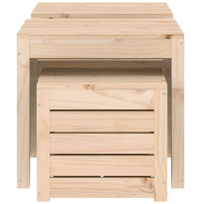 3-tlg. Gartenbox-Set Massivholz Kiefer - Pazzar.ch