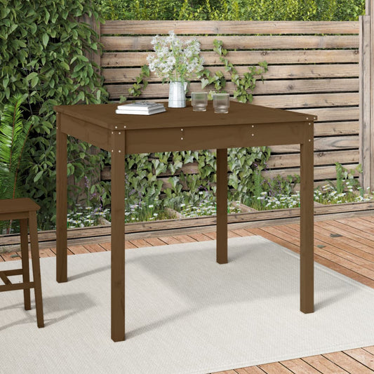 Gartentisch Honigbraun 82,5x82,5x76 cm Massivholz Kiefer - Pazzar.ch
