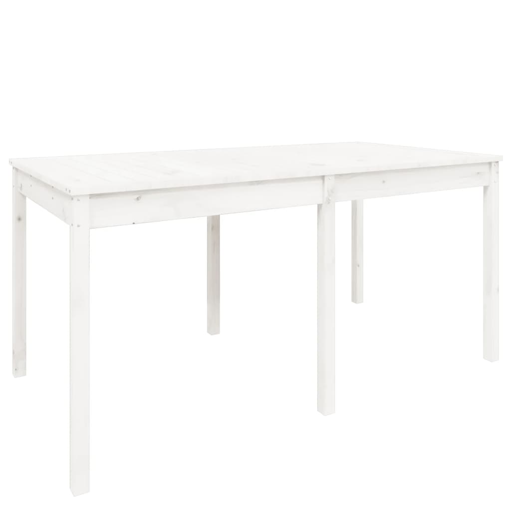 Gartentisch Weiß 159,5x82,5x76 cm Massivholz Kiefer - Pazzar.ch