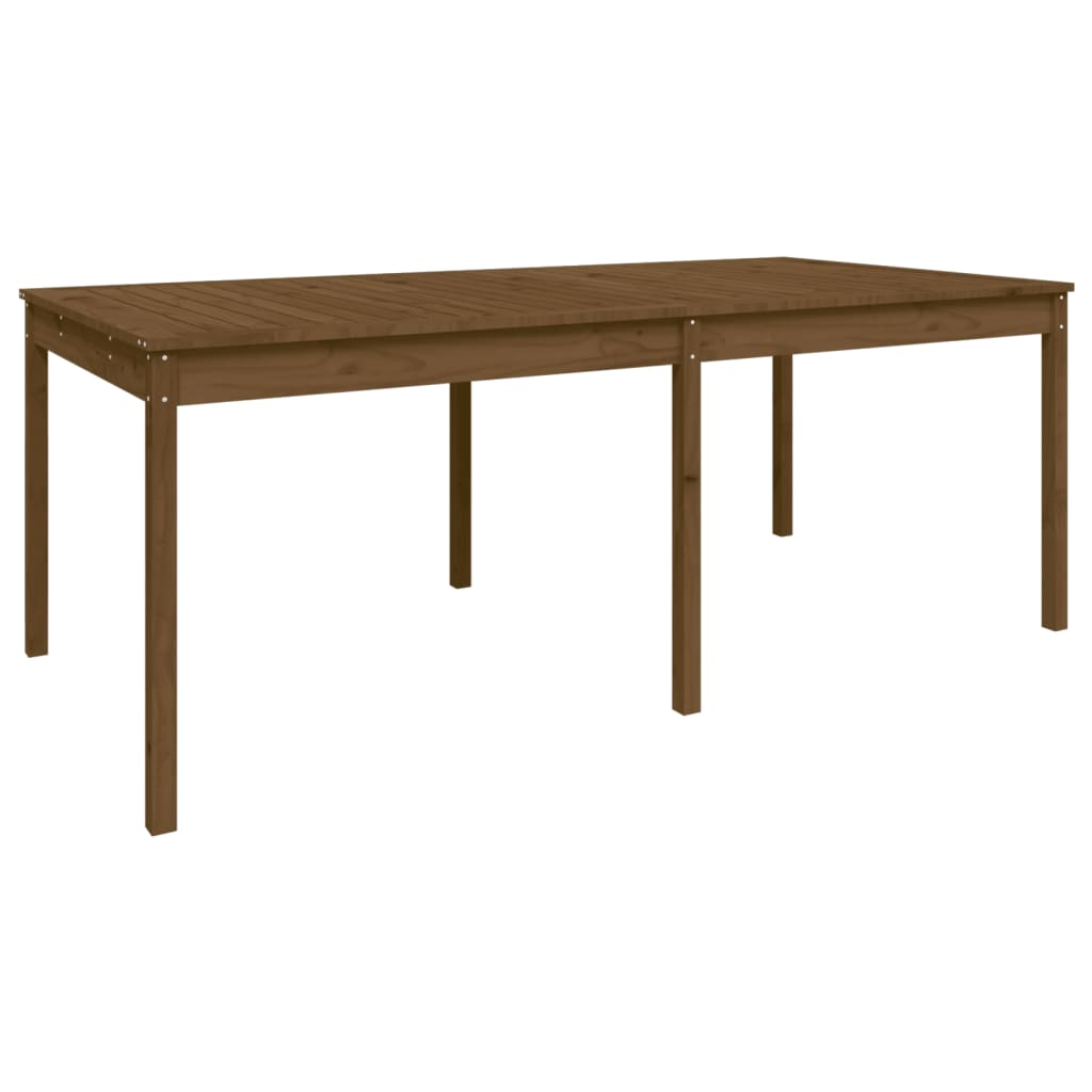 Gartentisch Honigbraun 203,5x100x76 cm Massivholz Kiefer - Pazzar.ch