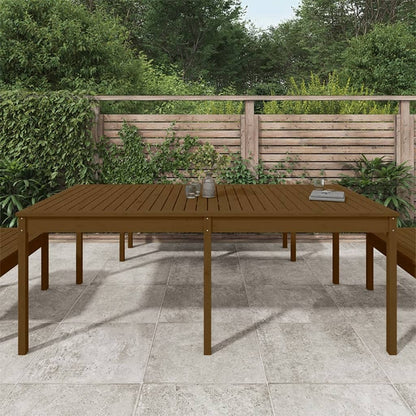 Gartentisch Honigbraun 203,5x100x76 cm Massivholz Kiefer - Pazzar.ch
