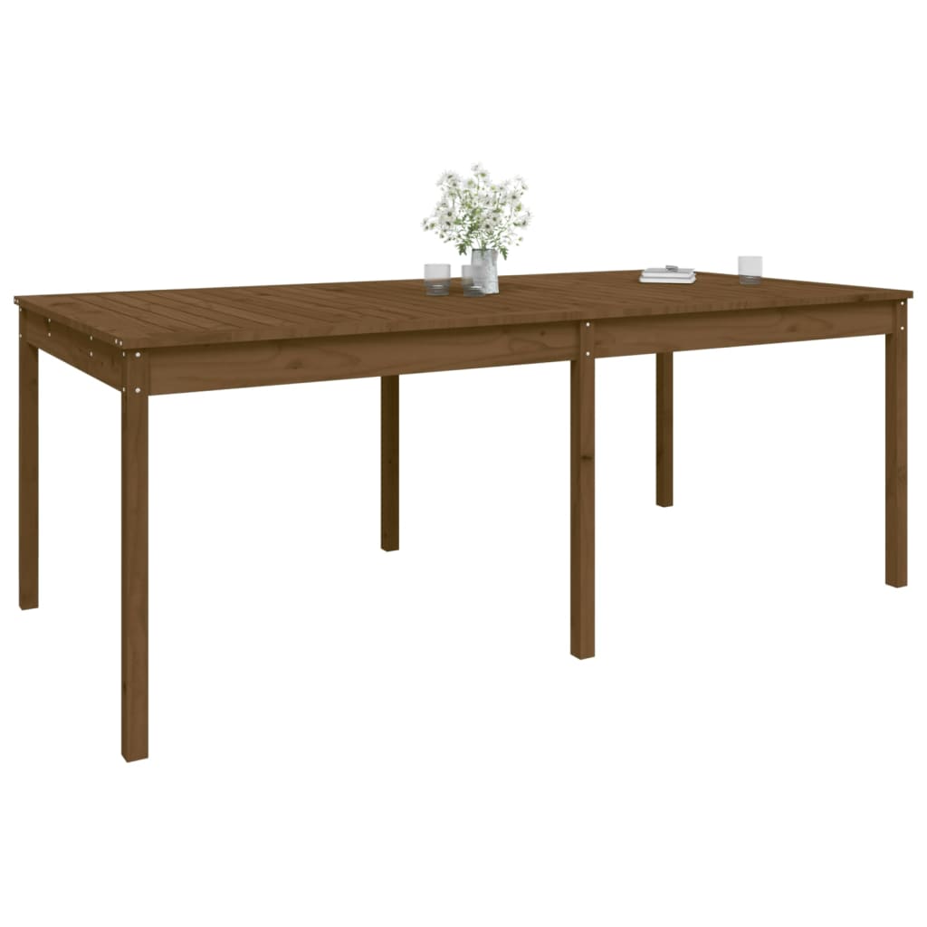 Gartentisch Honigbraun 203,5x100x76 cm Massivholz Kiefer - Pazzar.ch