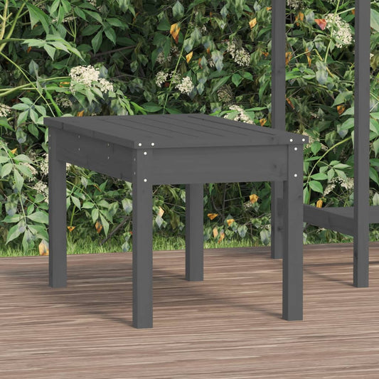 Gartenbank Grau 80x44x45 cm Massivholz Kiefer - Pazzar.ch